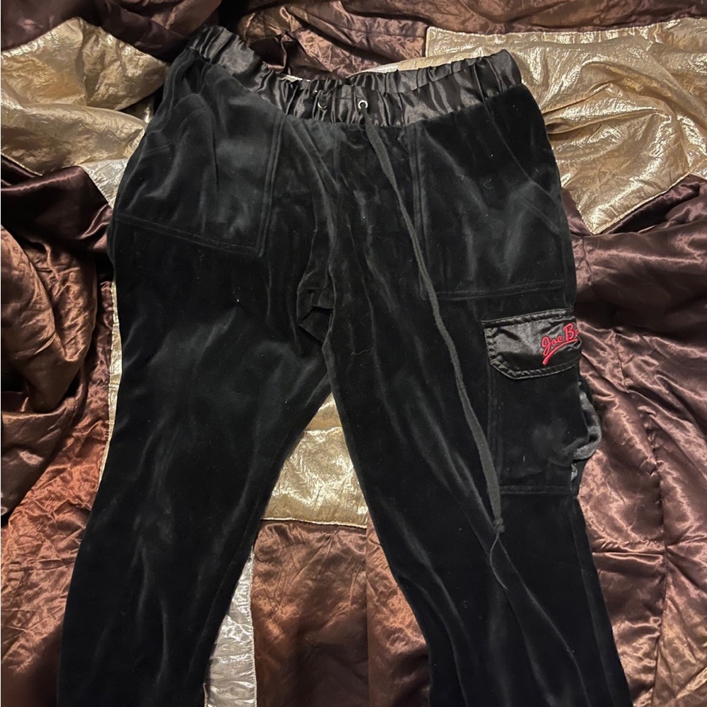 Y2K velvet-satin joggers
